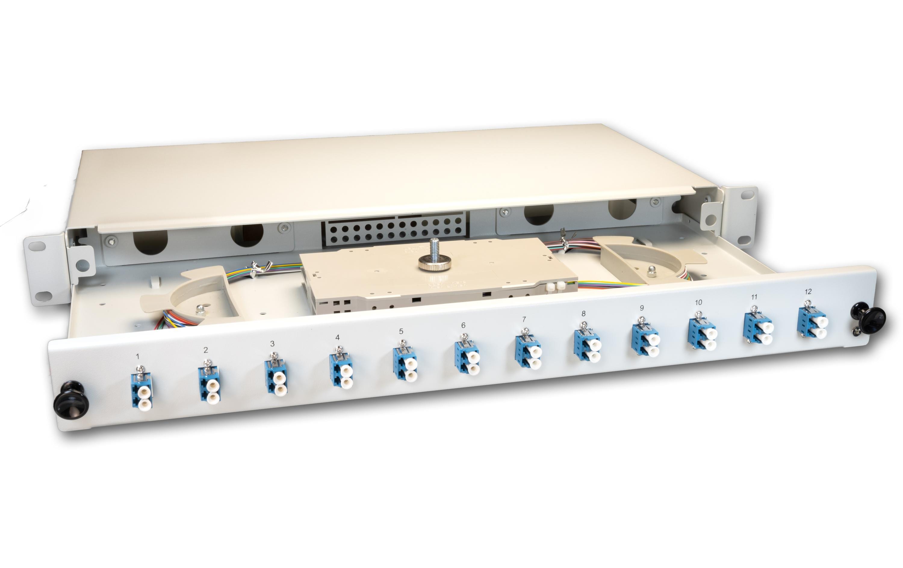 Lightwin SPBOX 24E09 OS2 DSC LWL Spleißbox 24 Fasern Grau