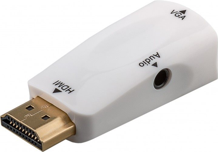 Wentronic Goobay Komapkter HDMI™ / VGA-Adapter inkl. Audio - HDMI™-Stecker (Typ A) auf VGA-Buchse + 3,5mm-Klinke-Buchse (44793)