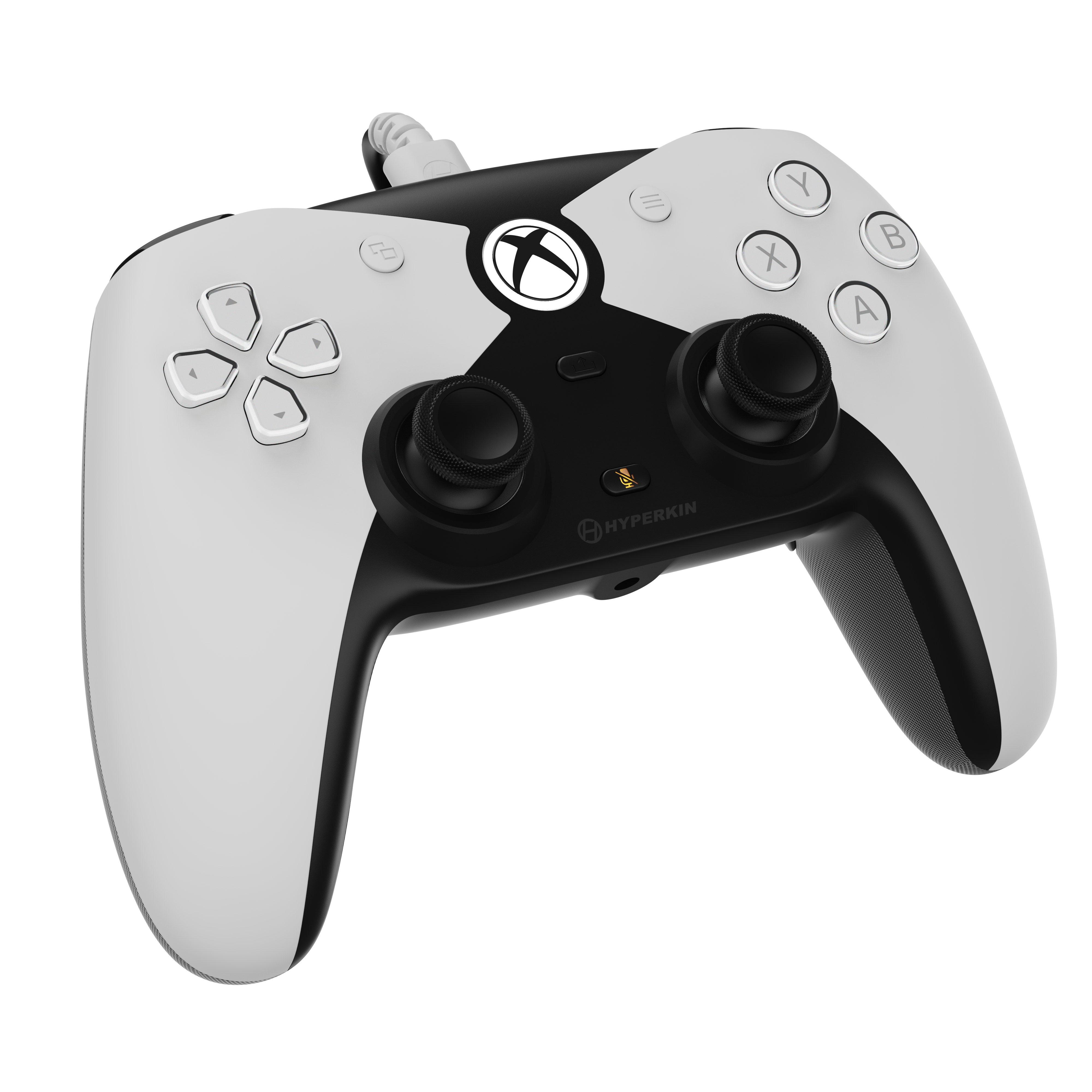 Hyperkin DuchesS kabelgebundener Gamepad-Controller USB für Xbox Series X|S, Xbox One und PC Weiß, Schwarz