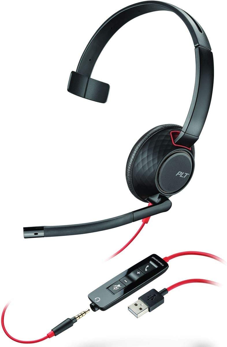 Poly Plantronics Blackwire C5210 USB A 5200 Series Headset On Ear kabelgebunden USB, 3,5 mm Stecker (207577 201)  - Onlineshop JACOB Elektronik