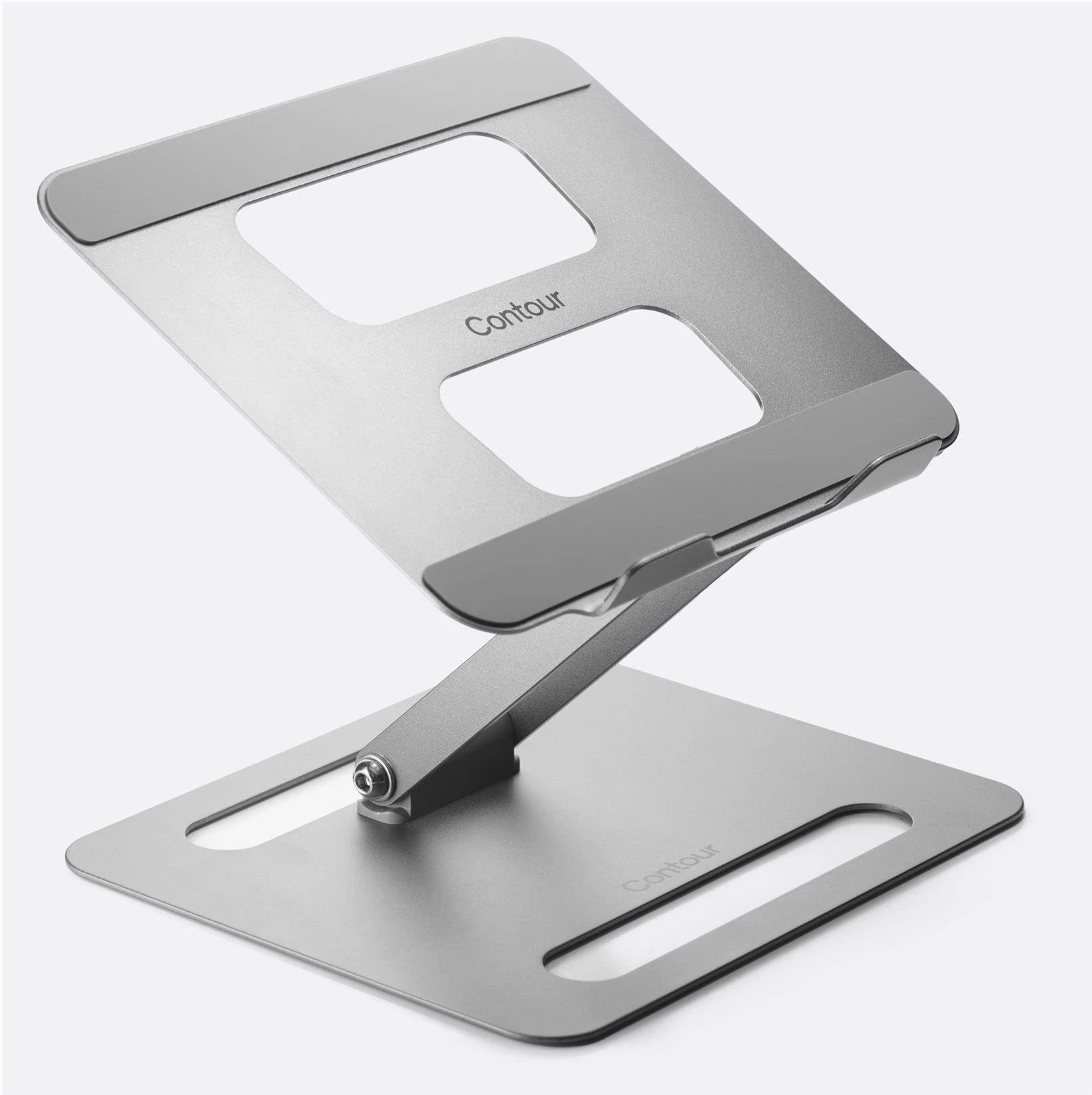 Contour Laptop Riser Stahl Notebook-Ständer Grau