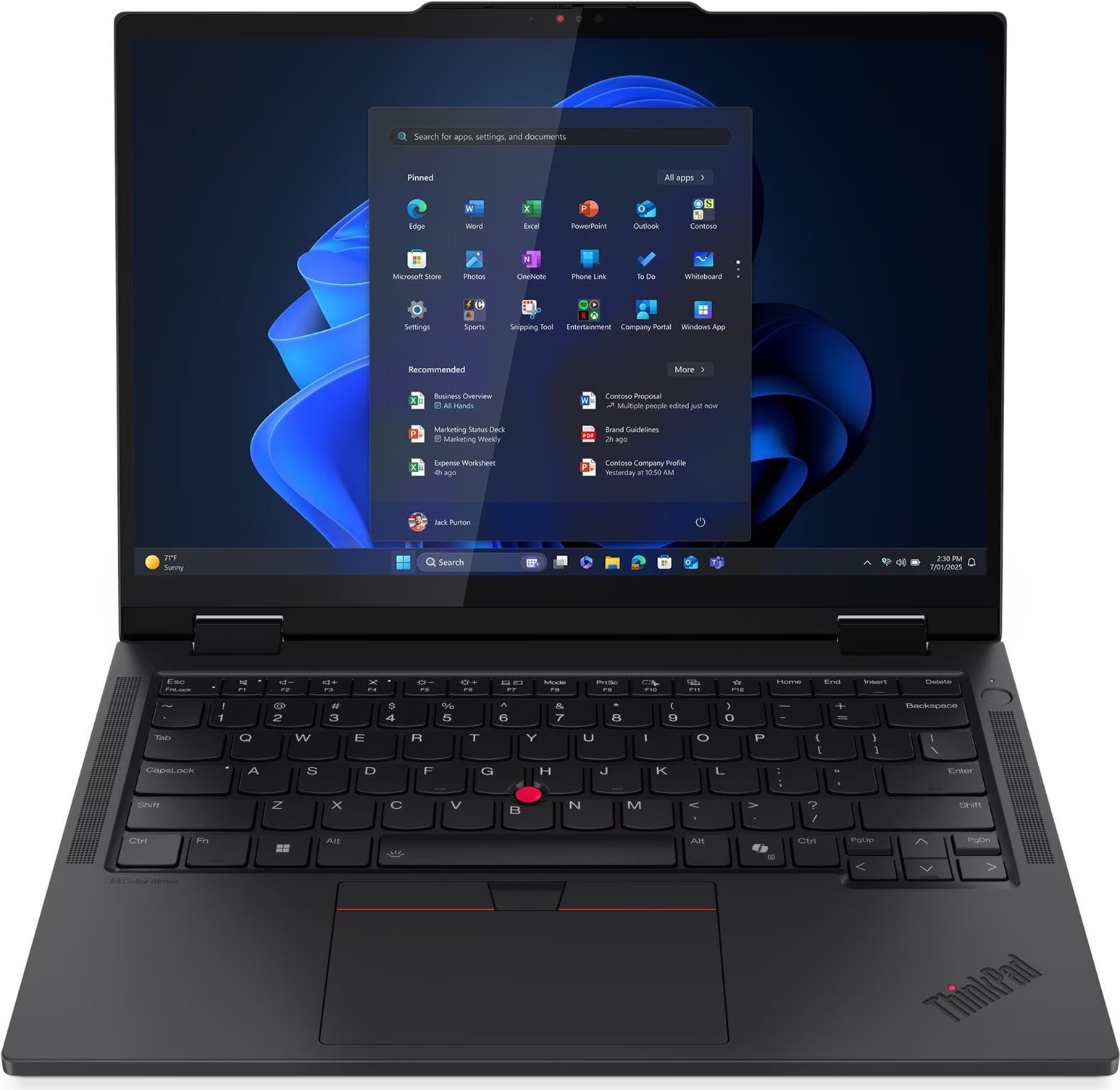 Lenovo ThinkPad T14s 2-in-1 G1 14" Notebook, Intel Core Ultra 5 225U, 16 GB RAM, 512 GB SSD, Windows 11 Pro (21R3001WGE)