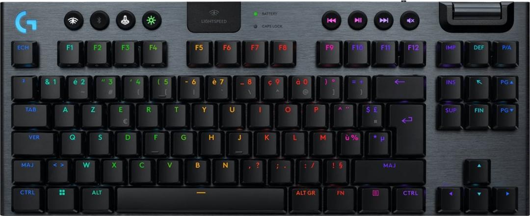 Logitech G Series G915 X LIGHTSPEED TKL Gaming Tastatur AZERTY RGB Schwarz
