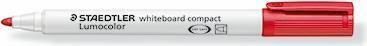 STAEDTLER Lumocolor Whiteboard Marker, rot rundspitze, kann mehrere Tagen ohne Schuthüllen bleiben (341-2)