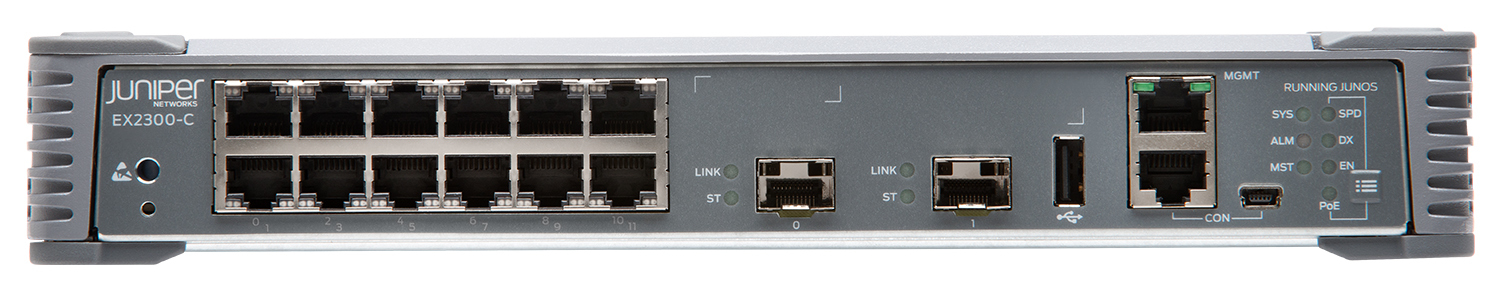Juniper Networks EX Series EX2300-C-12T - Managed L3 Switch 12 Ports Grau