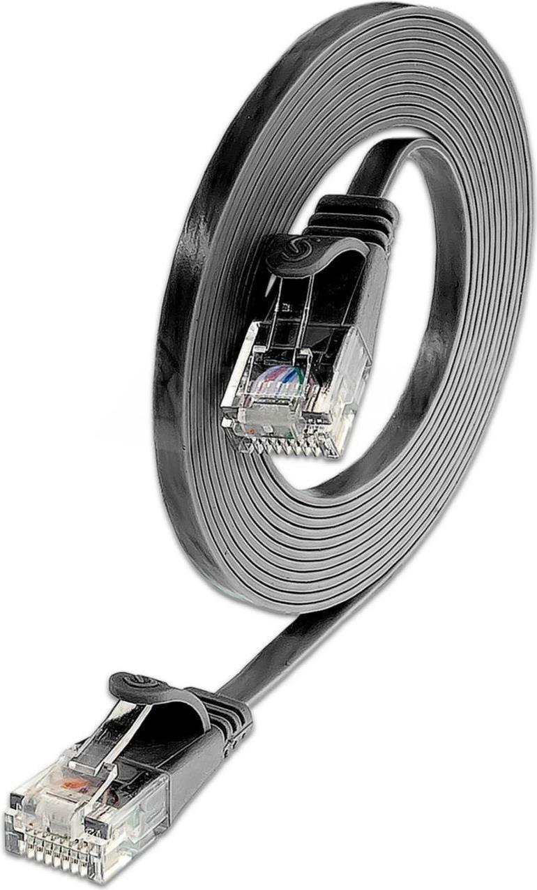 SLIM Patchcords SLIM UTP Netzwerkkabel Schwarz 0,1 m Cat6 U/UTP (UTP) (PKW-SLIM-KAT6 0.1 SW)