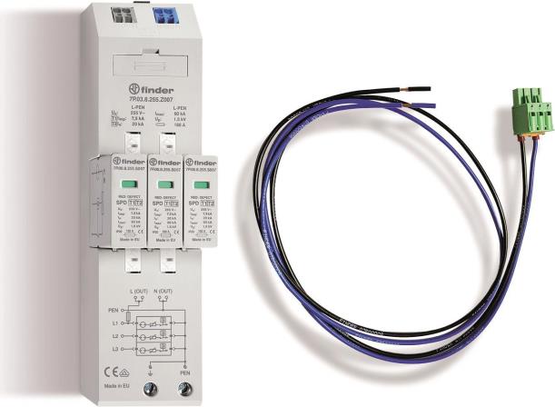 Kombiableiter 7P.04.8.255.Z007 C8Typ 1+2 für dreiphasige TN-S u. TT (7P048255Z007C08)