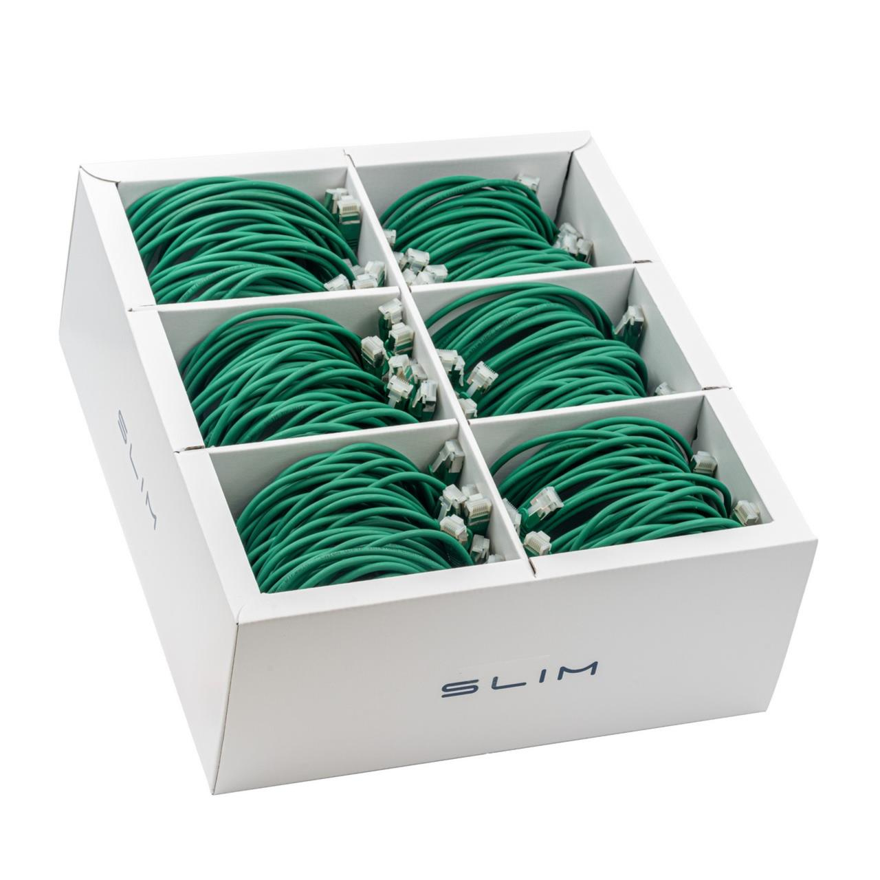 Wirewin SLIM-LS-K6A 1.0 GN 90 CAT 6a Patchkabel 1 m U/FTP Grün