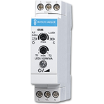 Busch-Jaeger 6586. Typ: Dimmer. Bauform: Montierbar, Produktfarbe: Weiß, Internationale Schutzart (IP-Code): IP20. AC Eingangsspannung: 230 V, AC Eingangsfrequenz: 50/60 Hz, Ohmsche Last (max): 100 W. Breite: 17,5 mm, Tiefe: 63 mm, Höhe: 70 mm (8719542)