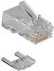 ACT RJ45 (8P/8C) CAT6 modulaire connector for round cable with solid or stranded conductors. Suitable for: Solid and stranded cable Rj45 plug cat6 unshielded (TD168M)