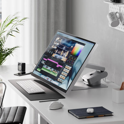 Alogic ASPEKT Touch 32" 4K UHD IPS Touchscreen Dock Monitor Silber