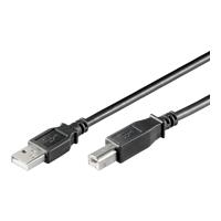 Wentronic Goobay USB 2.0 Hi-Speed Kabel, Schwarz, 1.8 m - geeignet für Geräte mit USB Anschluss (68900)