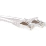 ACT White 15 meter SFTP CAT6A patch cable snagless with RJ45 connectors. Cat6a s/ftp snagless wh 15.00m (FB6415)