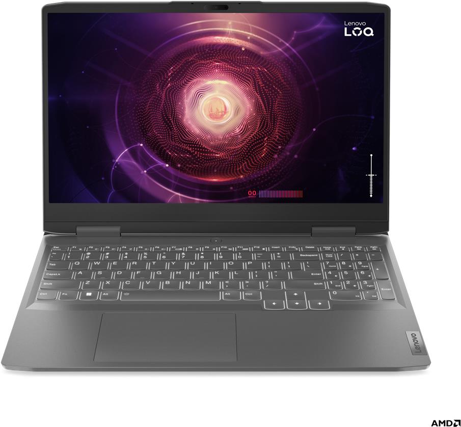 Lenovo LOQ Laptop 39,6 cm (15.6") Full HD AMD Ryzen™ 5 7640HS 16 GB DDR5-SDRAM 512 GB SSD NVIDIA GeForce RTX 4050 Wi-Fi 6 (802.11ax) Windows 11 Home Grau (82XT001LGE)