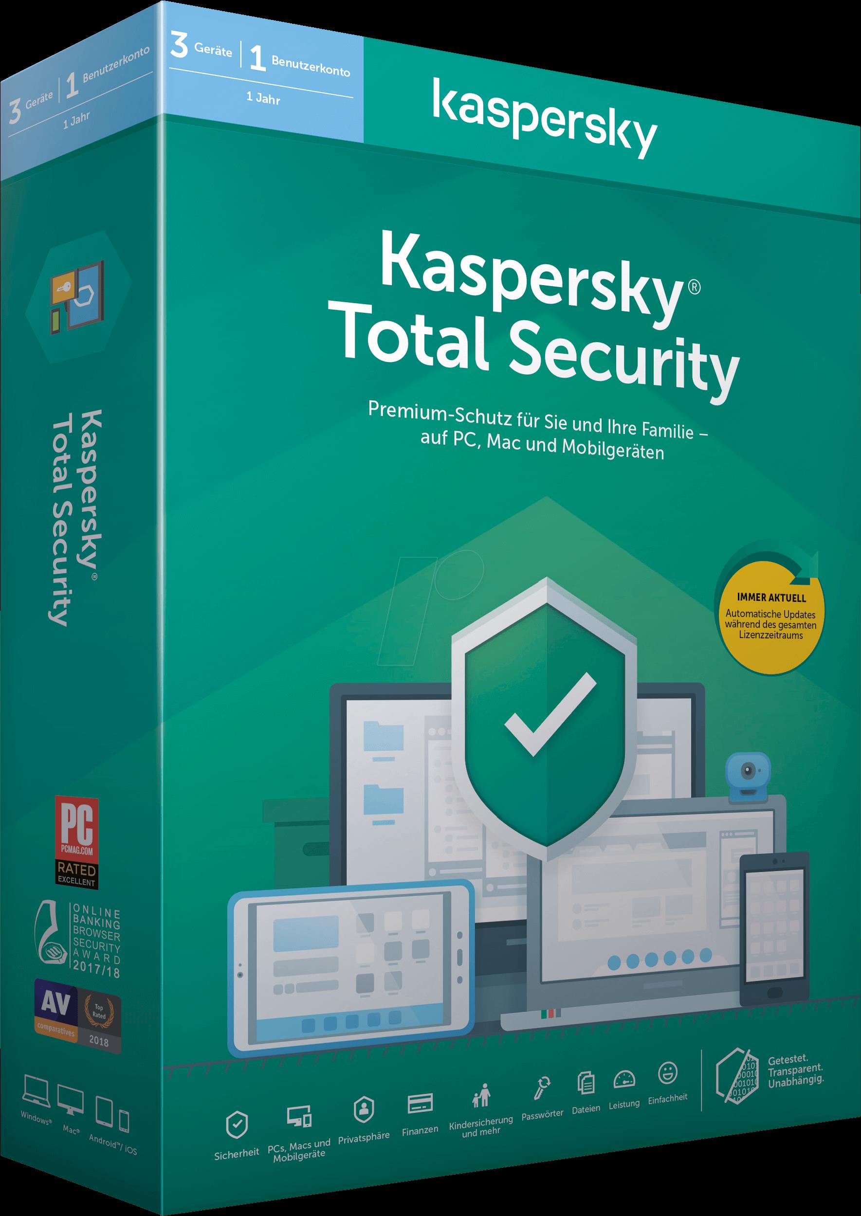Kaspersky Lab Total Security 1 Lizenz(en) Deutsch (KL1949G5CFS-20)