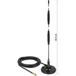 Delock LTE Antenne SMA Stecker 7 dBi starr omnidirektional mit magnetischem Standfuß und Anschlusskabel RG-58 3 m outdoor schwarz (12428)