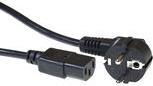 ACT Powercord mains connector CEE 7/7 male (angled) - C13 black 0.25 m (AK5253)