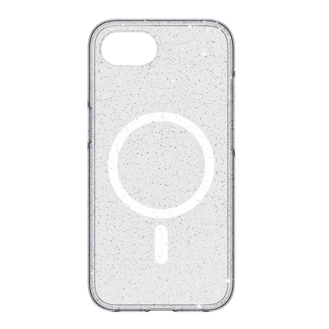 White Diamonds Cover Mag Glitter Case für Apple iPhone 16e Transparent