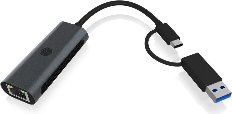 ICY BOX IB-LAN301-C3 Netzwerkadapter 2.5 Gbps Anthrazit