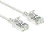 ACT White 0.5 meter LSZH U/FTP CAT6A datacenter slimline patch cable snagless with RJ45 connectors (DC6900)