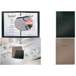 sigel Speisekarten-Mappe MENU, DIN A4, beige Einband aus Kunststoff in edler Leinenstrukur, Vorderseite - 1 Stück (SM210)