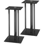 Hama Lautsprecherständer für schwere Boxen, mit Kabelführung, universal, Schwarz (00220881)