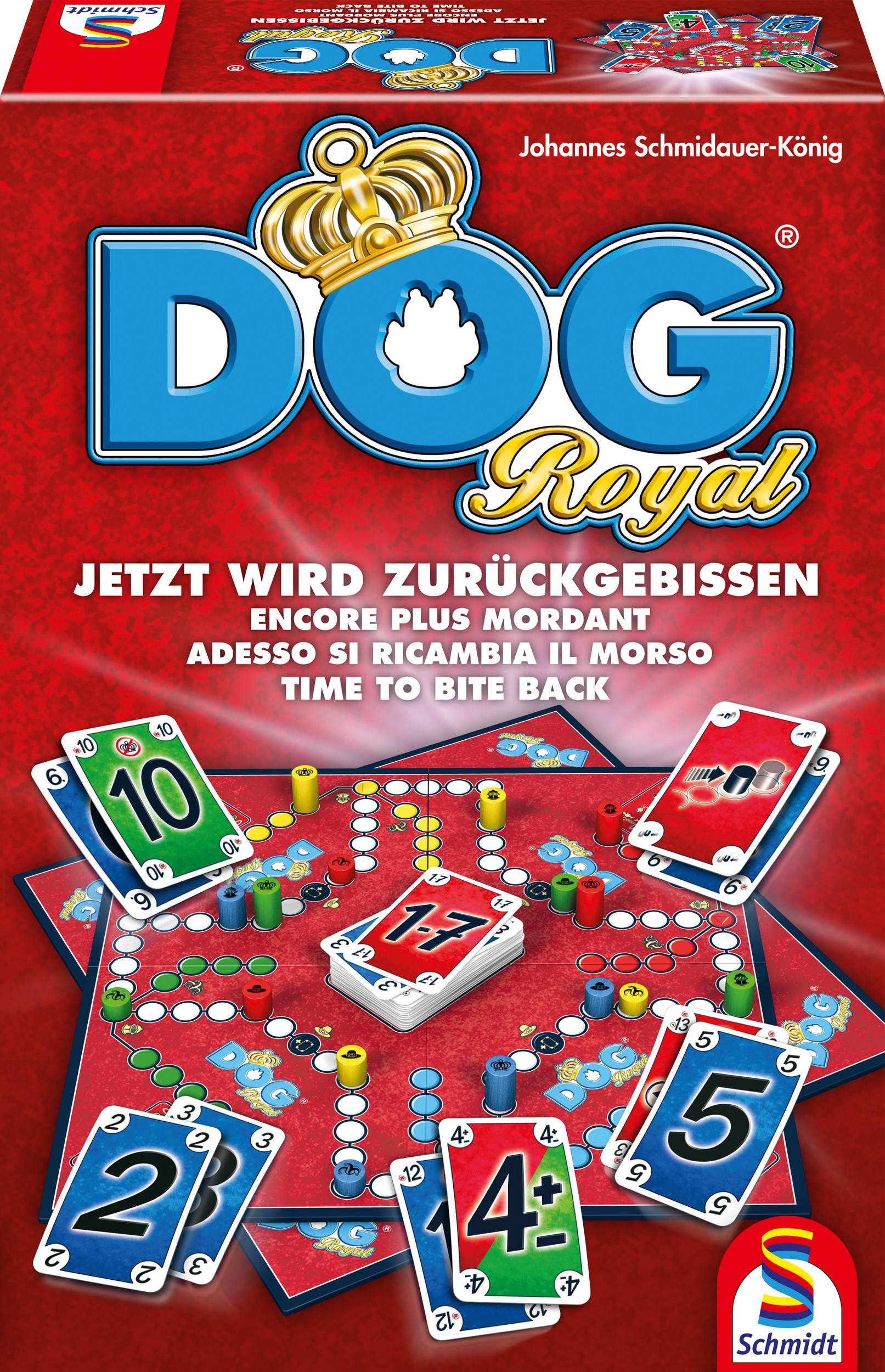 Schmidt Spiele DOG Royal – Taktisches Brettspiel für 2–6 Spieler ab 8 Jahren, Mehrfarbig