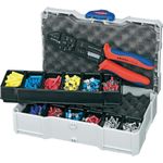 Knipex 97 90 25 Crimp-Set für Kabelverbinder Geeignet für isolierte Kabelschuhe + Steckverbinder + unisolierte, offene S (97 90 25)