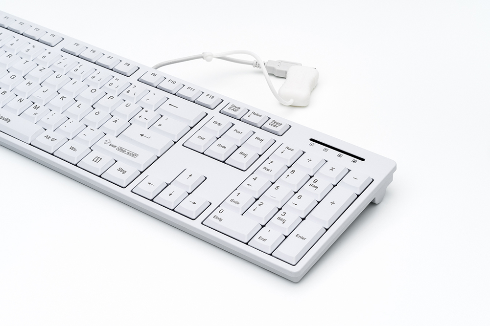 GETT CleanType Easy Basic Tastatur 105 Tasten USB IP68 Weiß