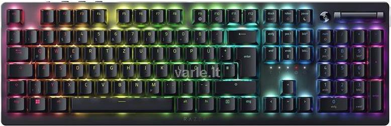 Razer Gaming-Tastatur Deathstalker V2 Pro RGB-LED-Beleuchtung, USA, kabellos, Schwarz, optische Schalter (linear), numerische Tastatur (RZ03-04360100-R3M1)