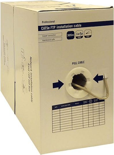 DSIT Alfaco Cat5e F/UTP Netzwerkkabel solid core 305m Rolle grau LSZH Eca