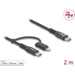 Delock USB-Kabel 24 pin USB-C (M) zu Lightning, 24 pin USB-C (M) (81171)