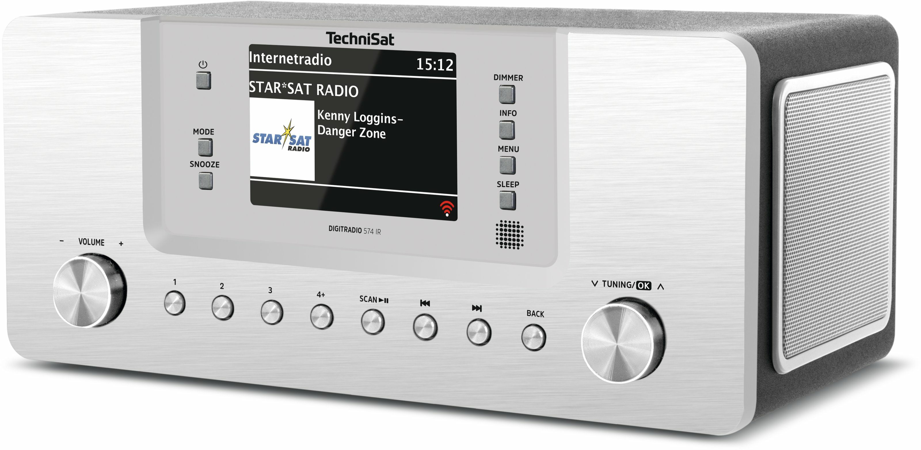 TechniSat DigitRadio 574 IR Internetradio DAB+/UKW 4" Farbdisplay Silber