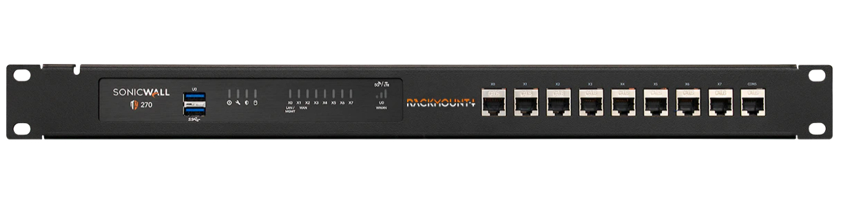 Rackmount.IT RM-SW-T11I Rackmount-Kit für SonicWall TZ270W/TZ370W/TZ470W Schwarz
