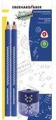 EBERHARD FABER Bleistift-Set TRI WINNER, 2B, blau, 3-teilig dreieckig, Härtegrad: 2B, Minenstärke: 4,0 mm, holzfrei, - 1 Stück (510096)