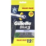 Gillette Einegrasierer Blue 3 Smooth 12 Stück (7702018541775)