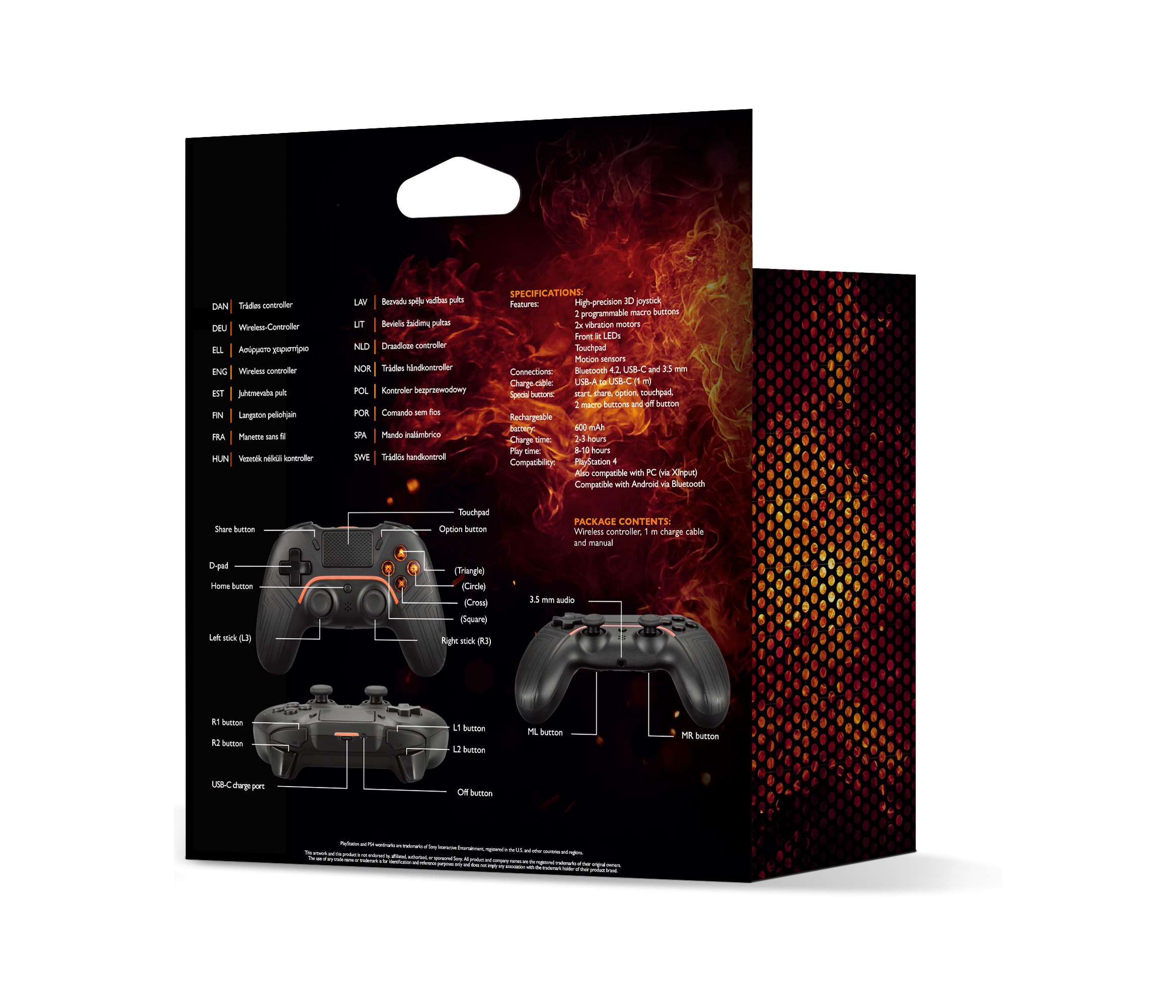 Deltaco Gaming GAM-139 Wireless Gamepad Bluetooth Schwarz
