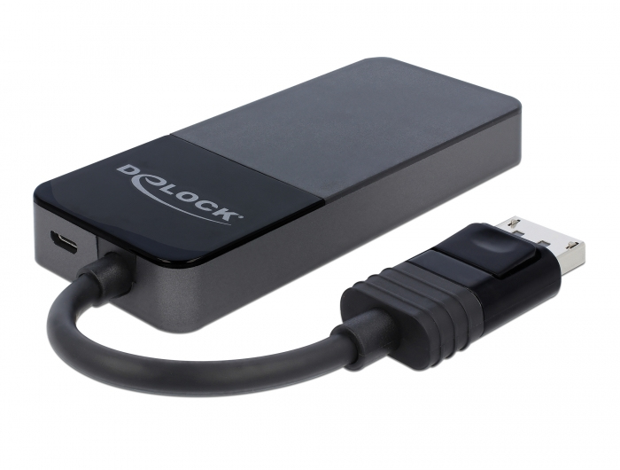 Delock DisplayPort 1.4 Splitter 1x DisplayPort auf 3x HDMI MST Schwarz