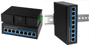 LogiLink Industrial Fast Ethernet PoE Switch, 8-Port 10/100Base-TX RJ45, Plug & Play, schwarzes Metallgehäuse, - 1 Stück (NS201P)