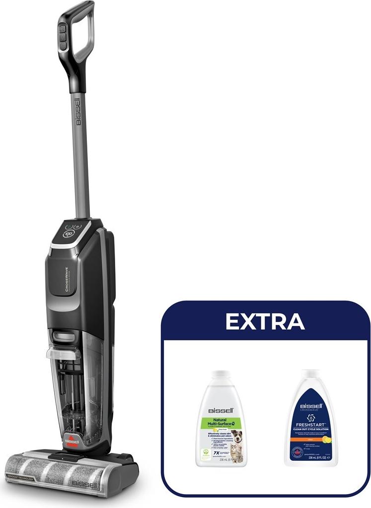 Bissell CrossWave OmniForce Edge Select Standstaubsauger Akku Trocken&Nass Polytetrafluorethylen (PTFE) Beutellos 0 l 22 W Schwarz, Grau (3999N)