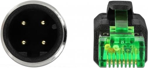 Delock Patch-Kabel M12 4-polig M bis RJ-45 M 87842