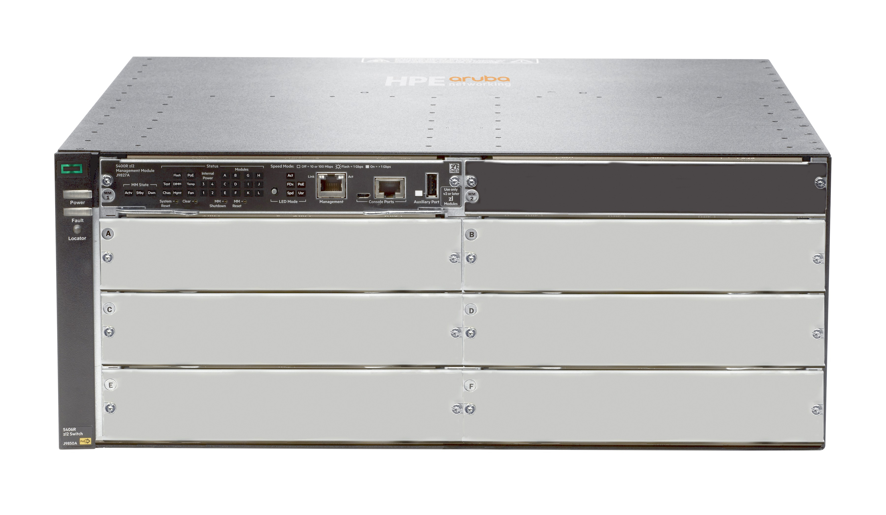 Aruba 5406R zl2 Managed Switch 6 Modul-Ports PoE+ Grau