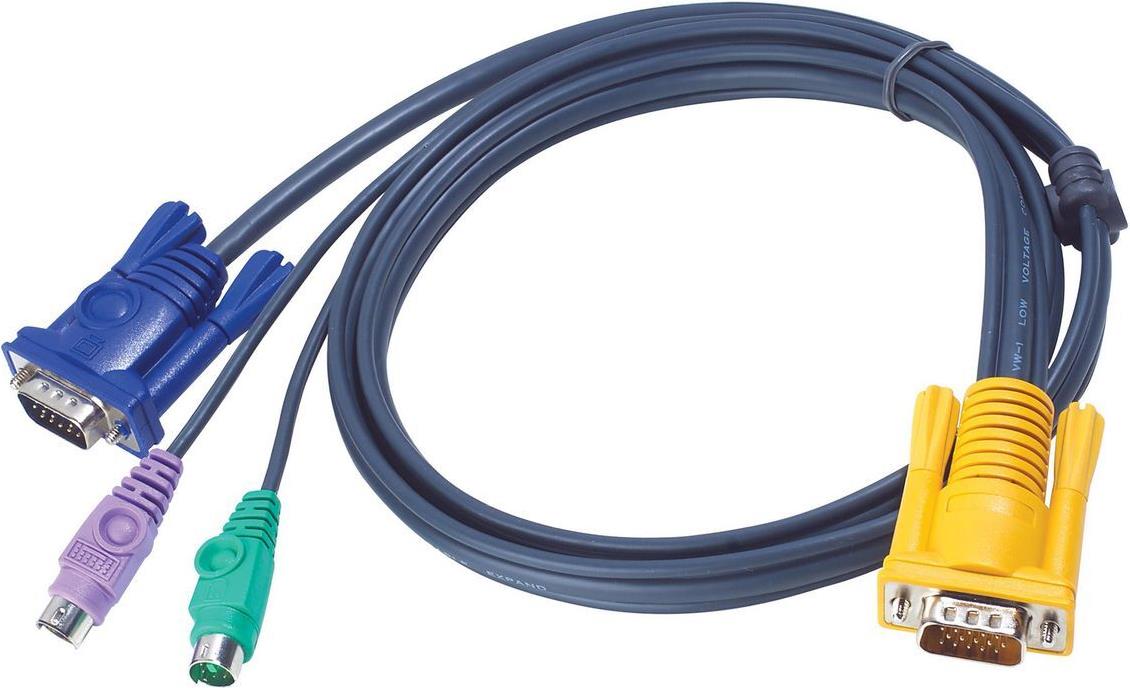 ATEN 2L-5202P KVM-Kabel 1,8 m Schwarz