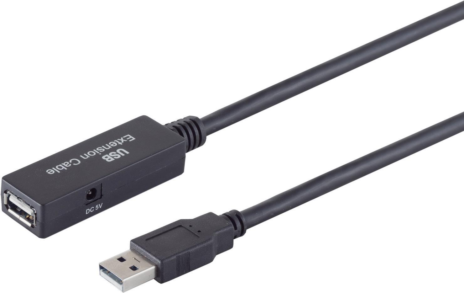 S/CONN maximum connectivity USB 2.0 Verlängerung, AKTIV, A Stecker auf A Buchse, USB 2.0, 5,0m (13-29055)
