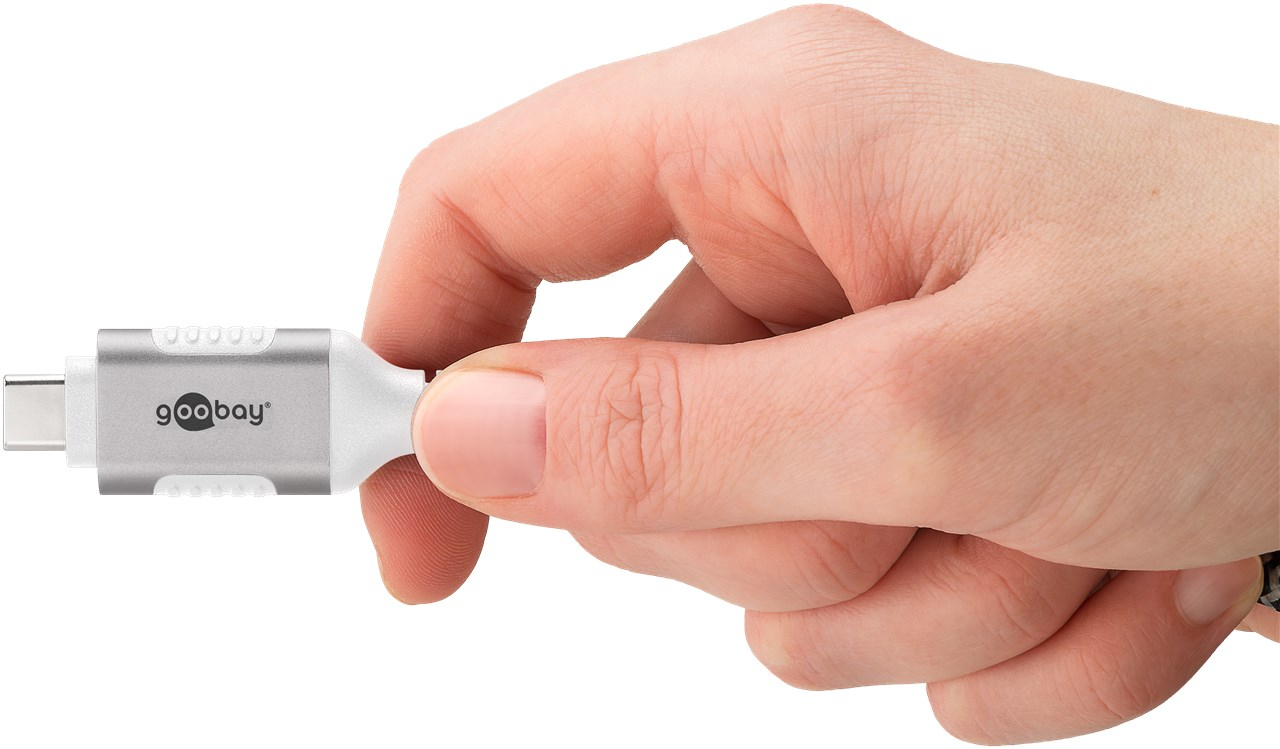 Goobay 74387 Ethernet-Kabel USB-C 3.1 auf RJ45 2 m Weiß