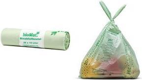 PAPSTAR Kompostbeutel "bioMAT", 10 Liter, grün Material: Folie auf Stärkebasis, industriell kompostierbar - 1 Stück (97000)