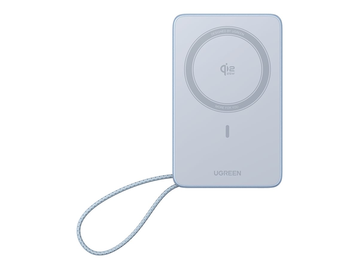 Ugreen MagFlow PB773 Induktive Powerbank 10.000 mAh 25W Qi2 30W USB-C Blau