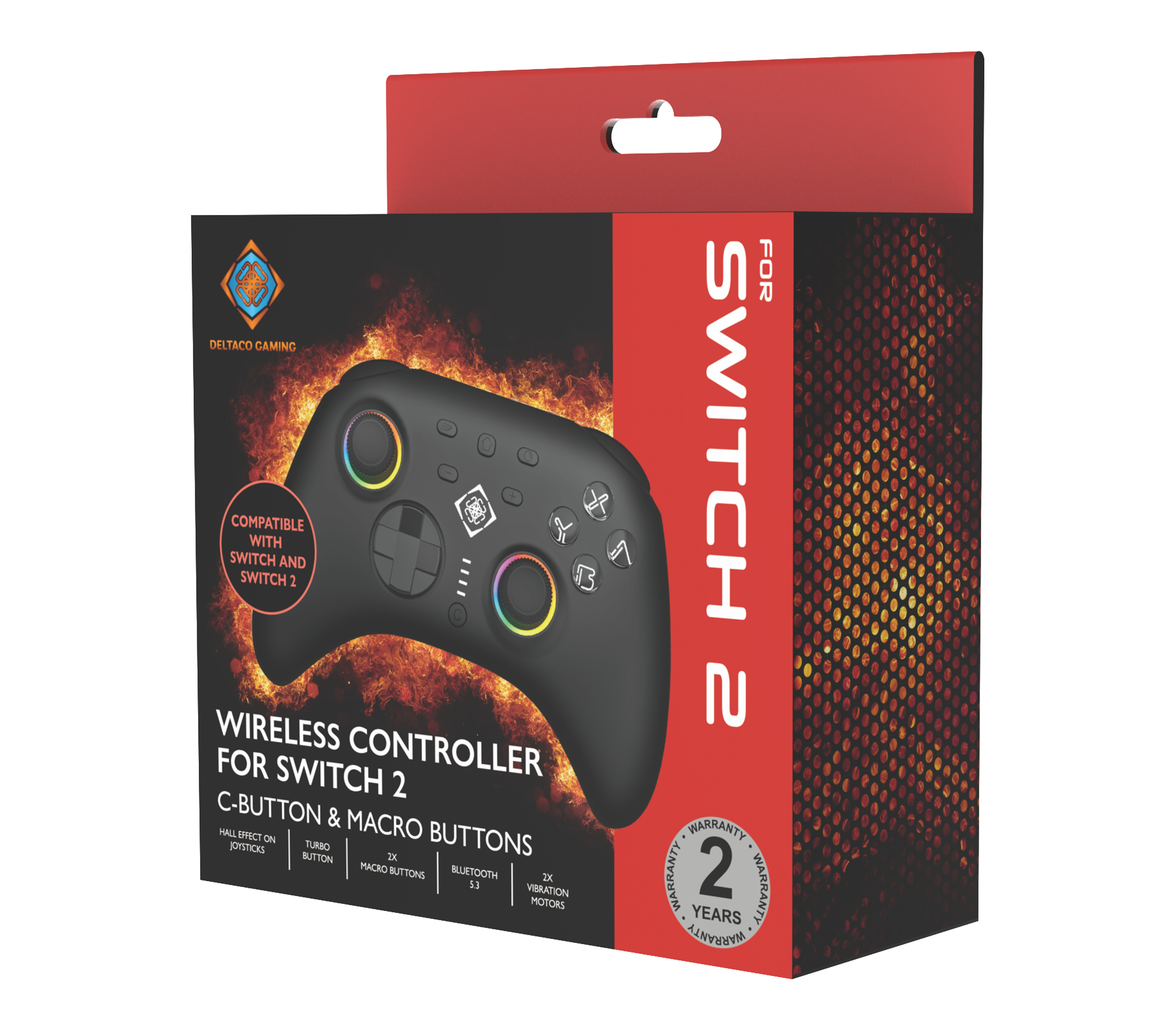 Deltaco Gaming GAM-198 RGB Wireless Controller Schwarz