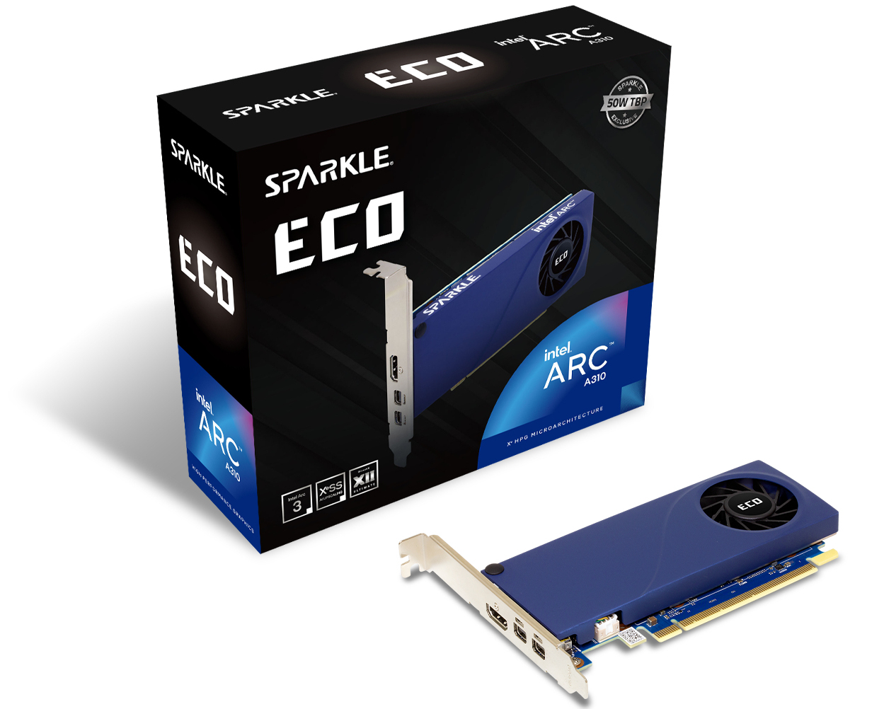 SPARKLE Intel Arc A310 ECO Grafikkarte 4 GB GDDR6 Schwarz