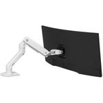 ERGOTRON HX Monitor Arm in Weiß - Tischhalterung mit patentierter CF-Technologie für ultrawide Monitore bis 124,50cm (49") ,bis zu 1800R Wölbungsradius, VESA Standard (45-475-216)